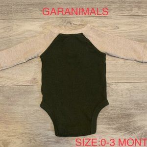 GARANIMALS  BABYS FULLSLEEVES SHIRT DUO COLOUR SIZE 0-3 MONTHS